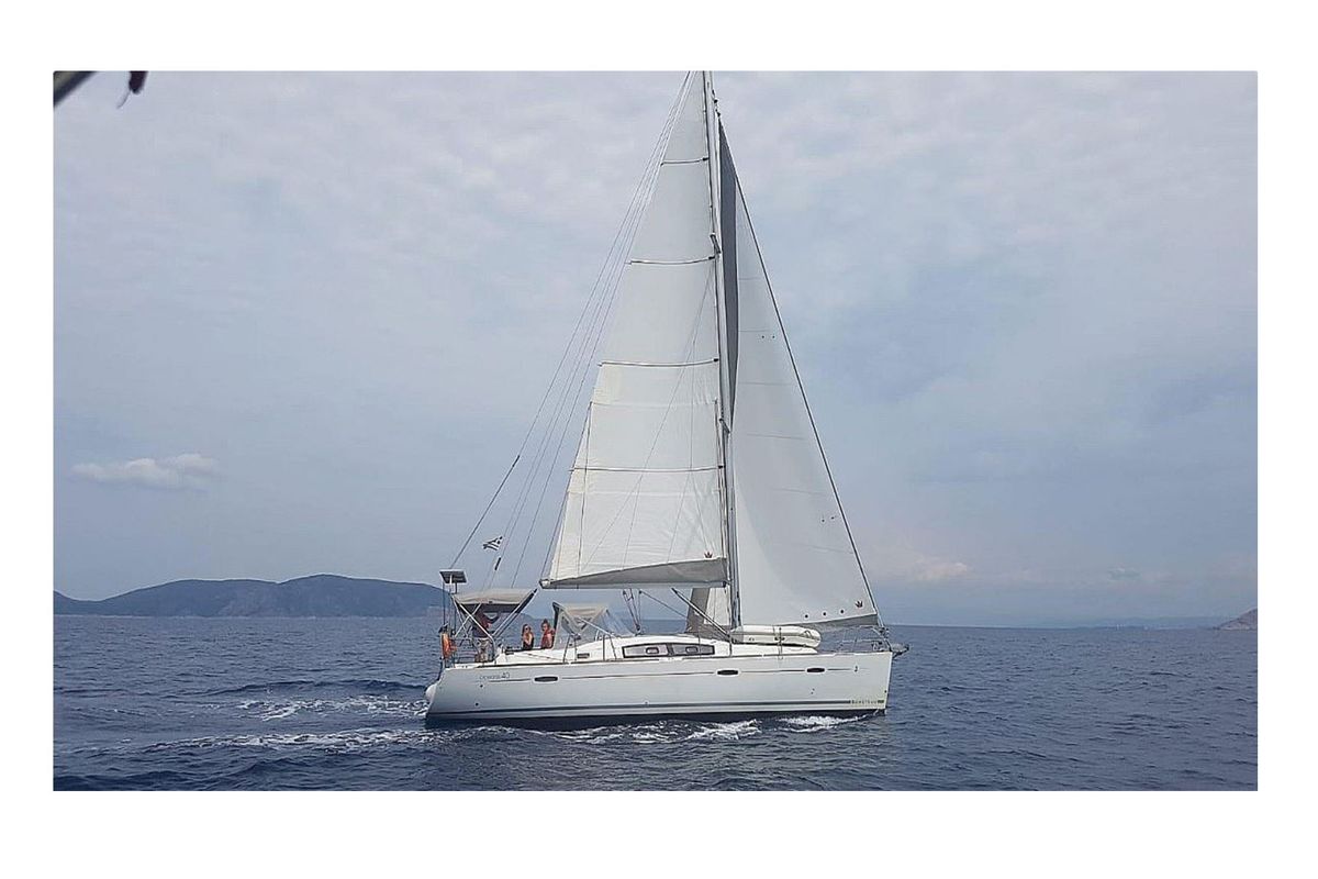 Exterior view of Toscana, a Beneteau Oceanis 40 sailboat at Salamina Municipal Unit, Greece