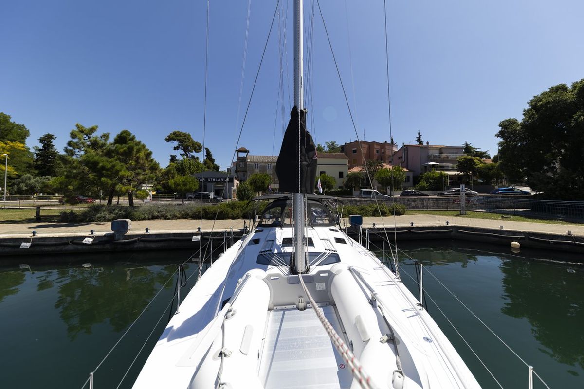 Exterior view of Supreme, a Elan Impression 45 sailboat at Zadar, Croatia
