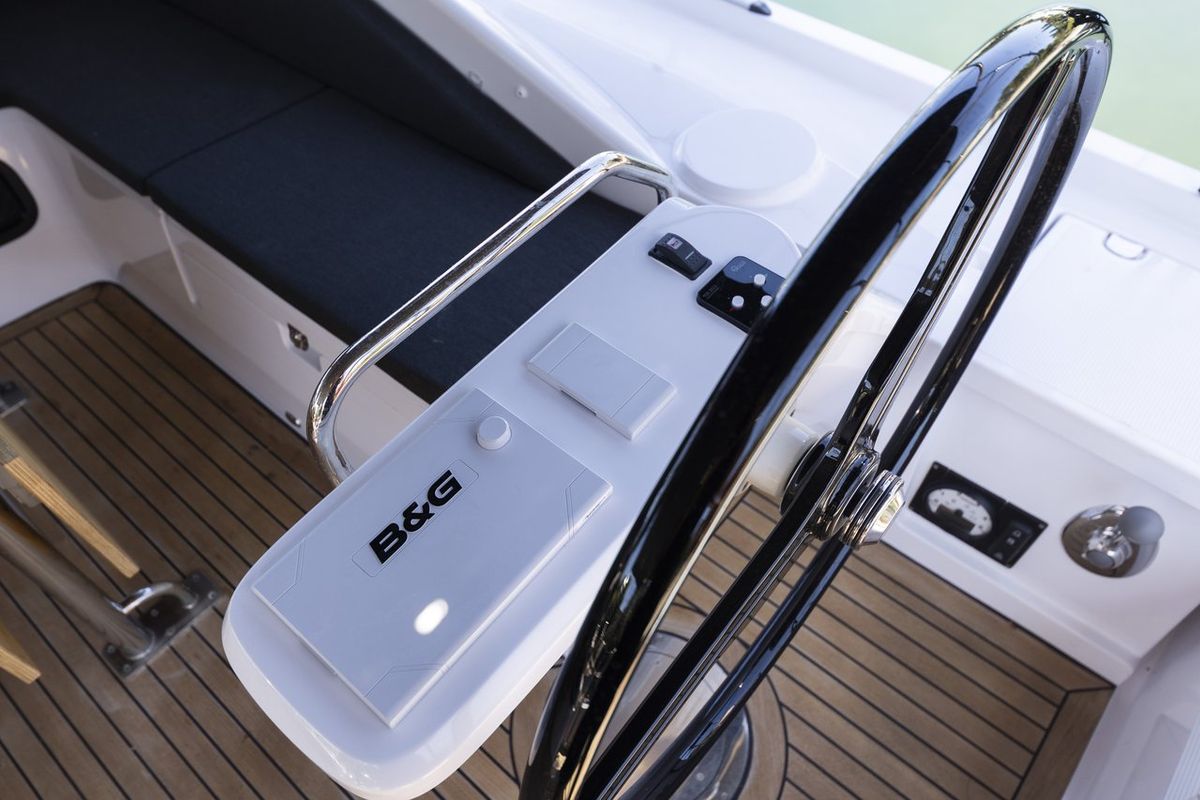 Cockpit of Supreme, a Elan Impression 45 sailboat at Zadar, Croatia
