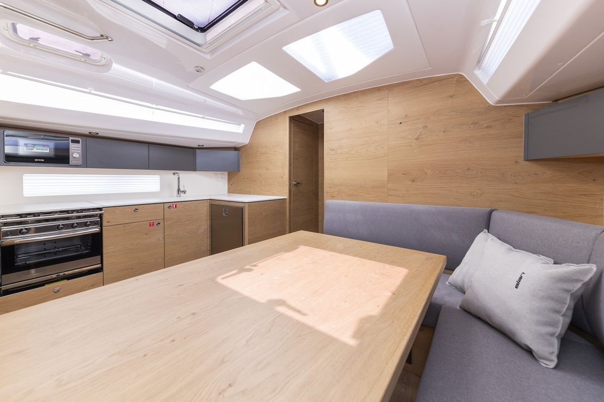 Salon of Supreme, a Elan Impression 45 sailboat at Zadar, Croatia