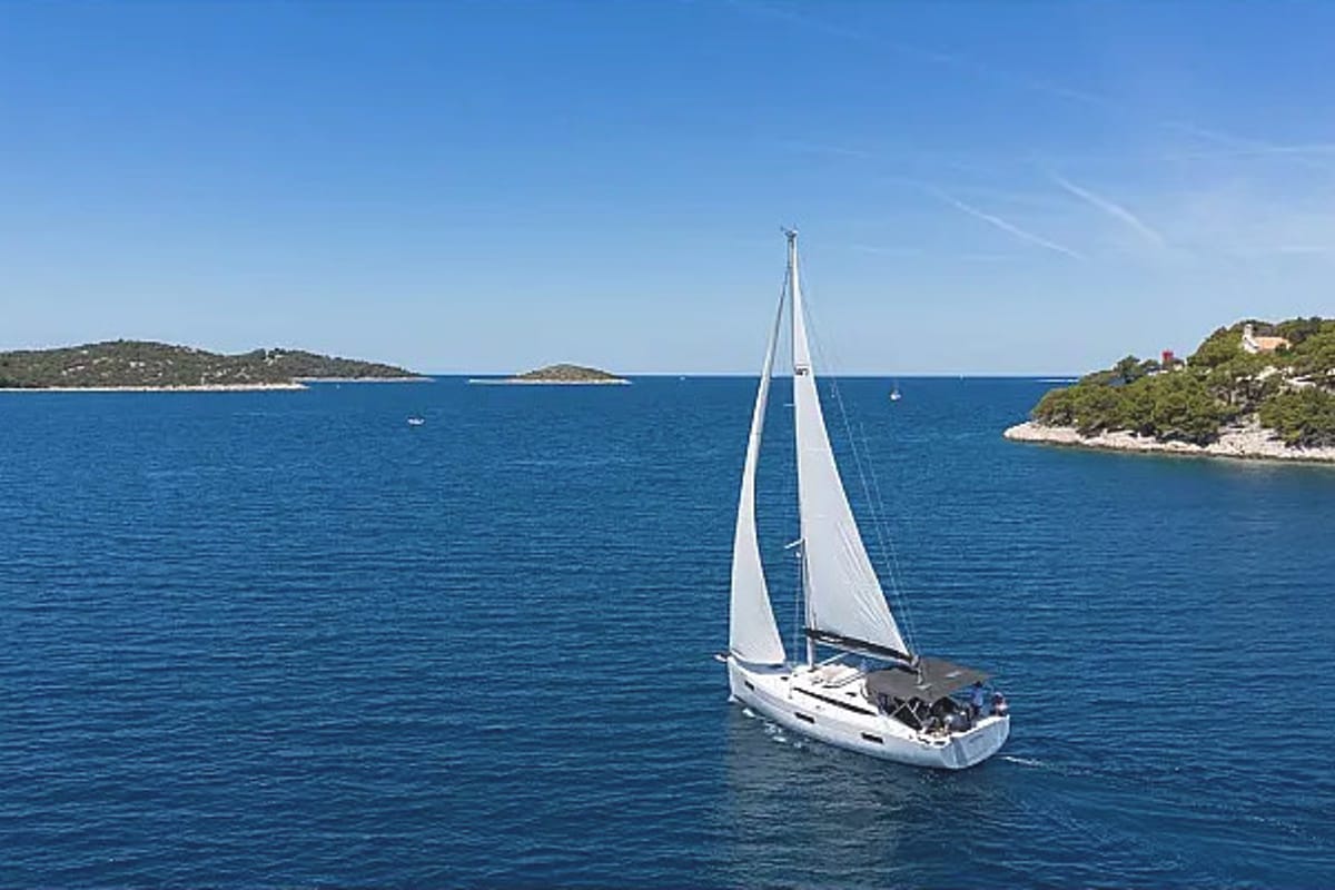 Exterior view of Supreme, a Elan Impression 45 sailboat at Zadar, Croatia