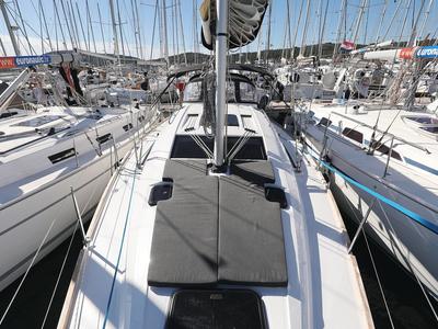 Deck of Eliana, a Elan Impression 40.1 sailboat at Pirovac, Croatia