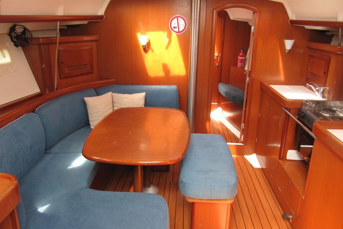 Salon of Mare, a Beneteau Oceanis 393 sailboat at Općina Marina, Croatia