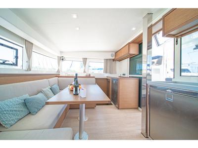 Galley of Thalasea, a Lagoon 40 catamaran at Gouvia, Greece