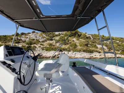 Galley of Uno, a Dufour 48 Catamaran catamaran at Primošten, Croatia