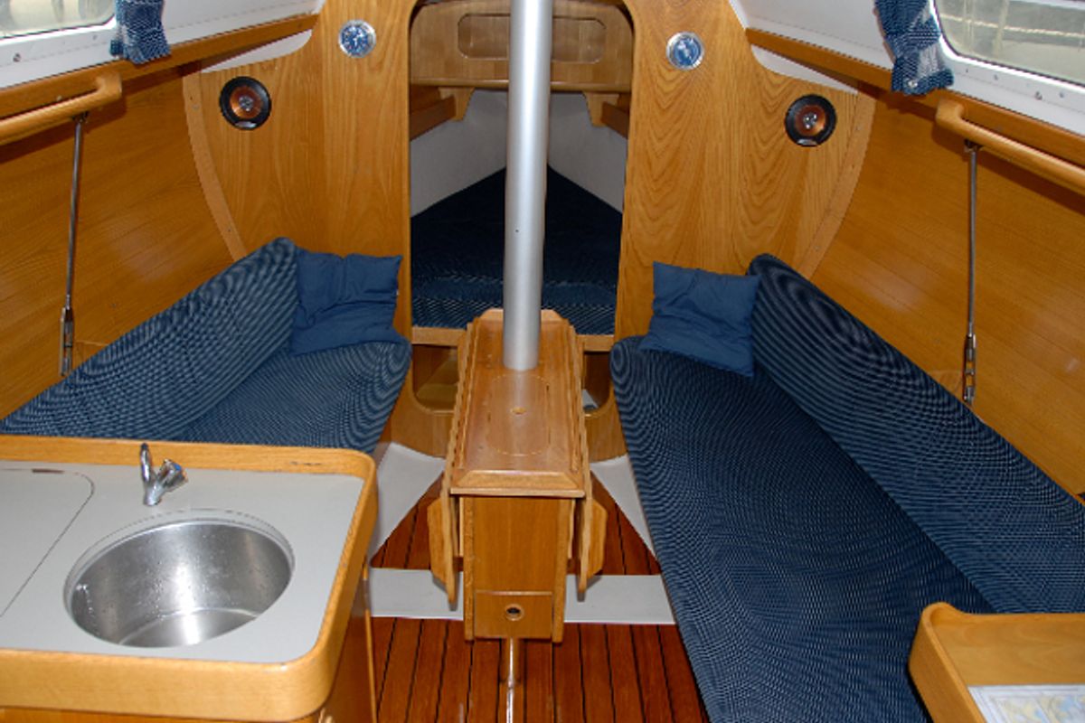 Galley of Seagull, a Beneteau First 285 sailboat at Yerseke, Netherlands