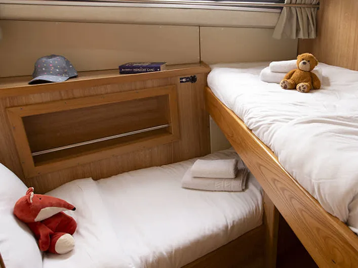 Cabin on Classique Star - Budget 2, a Cygnet Classique Star motorboat at Vinkeveen, Netherlands