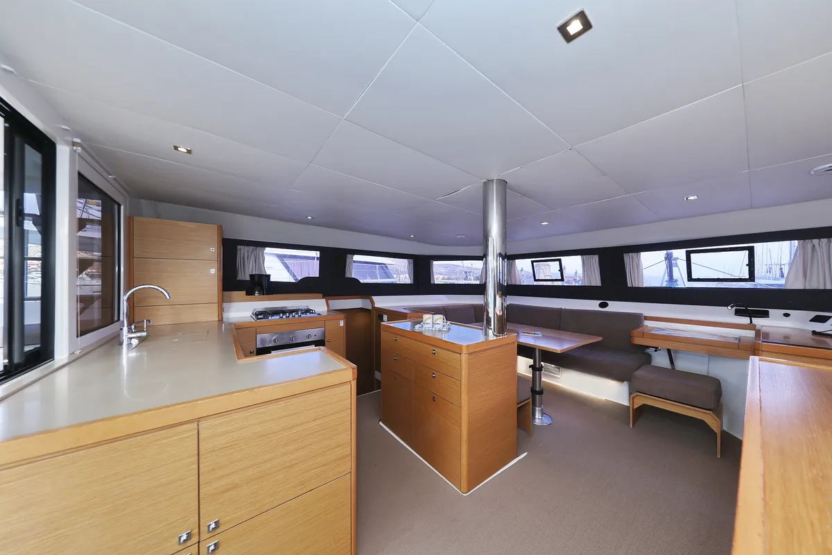 Galley of Be Mine, a Dufour 48 Catamaran catamaran at Općina Rogoznica, Croatia