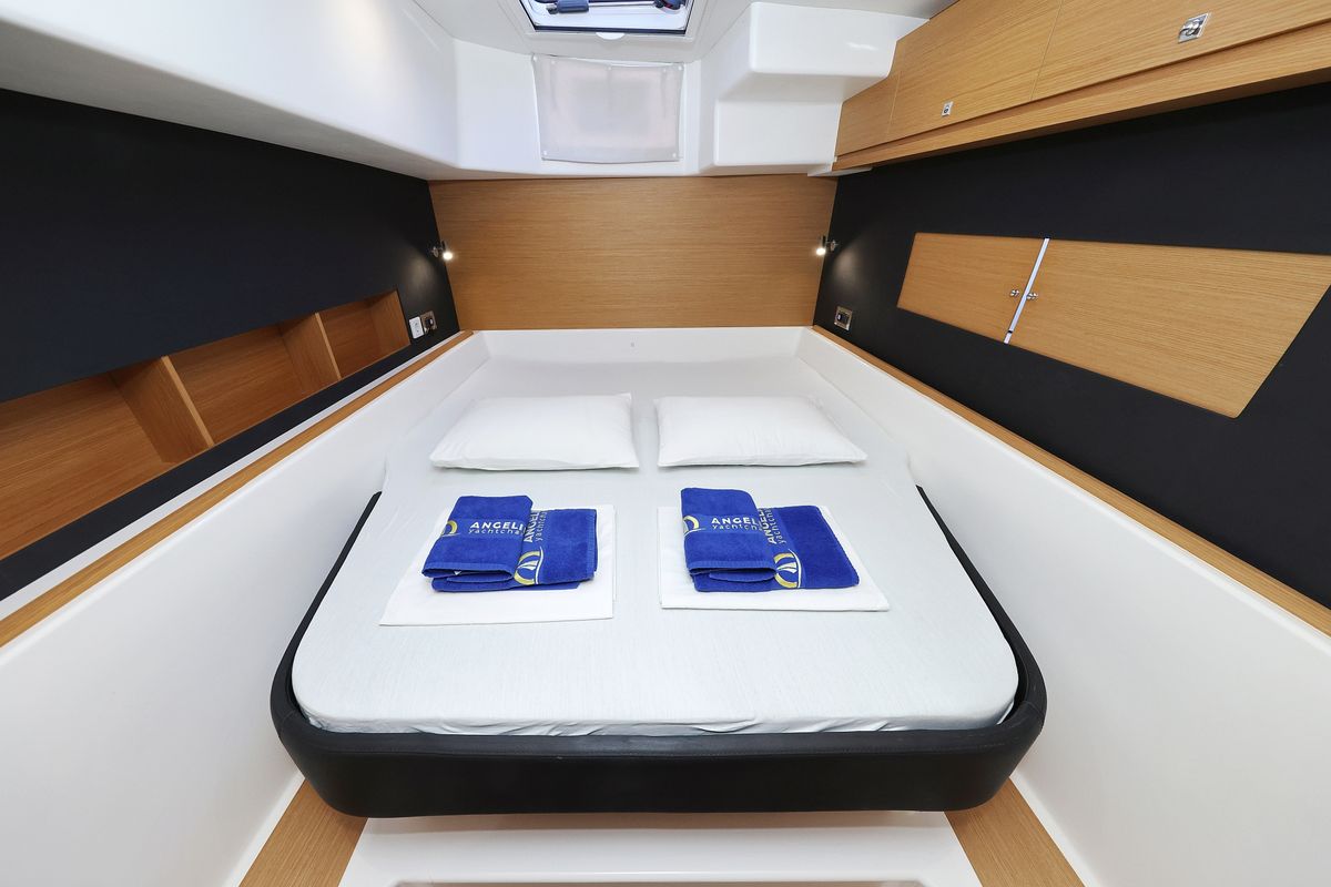 Cabin on Be Mine, a Dufour 48 Catamaran catamaran at Općina Rogoznica, Croatia