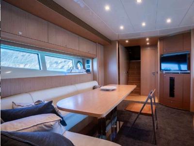 Salon of Headquarters, a Riva 63 Virtus yacht at Palma de Mallorca, Spain
