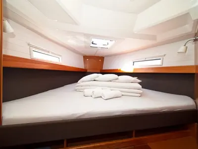 Cabin on MH 57, a Bavaria Cruiser 41 sailboat at Murter, Croatia