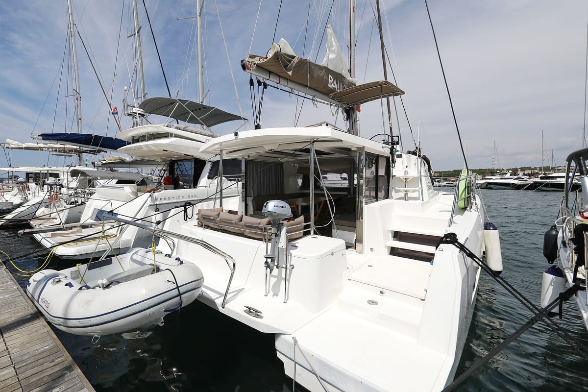 Ocean Oasis, a Bali 4.1 catamaran at Grad Biograd na Moru, Croatia