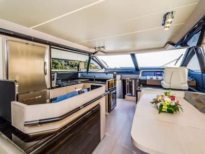 Galley of My Karat II, a Azimut 66 yacht at Grad Kaštela, Croatia