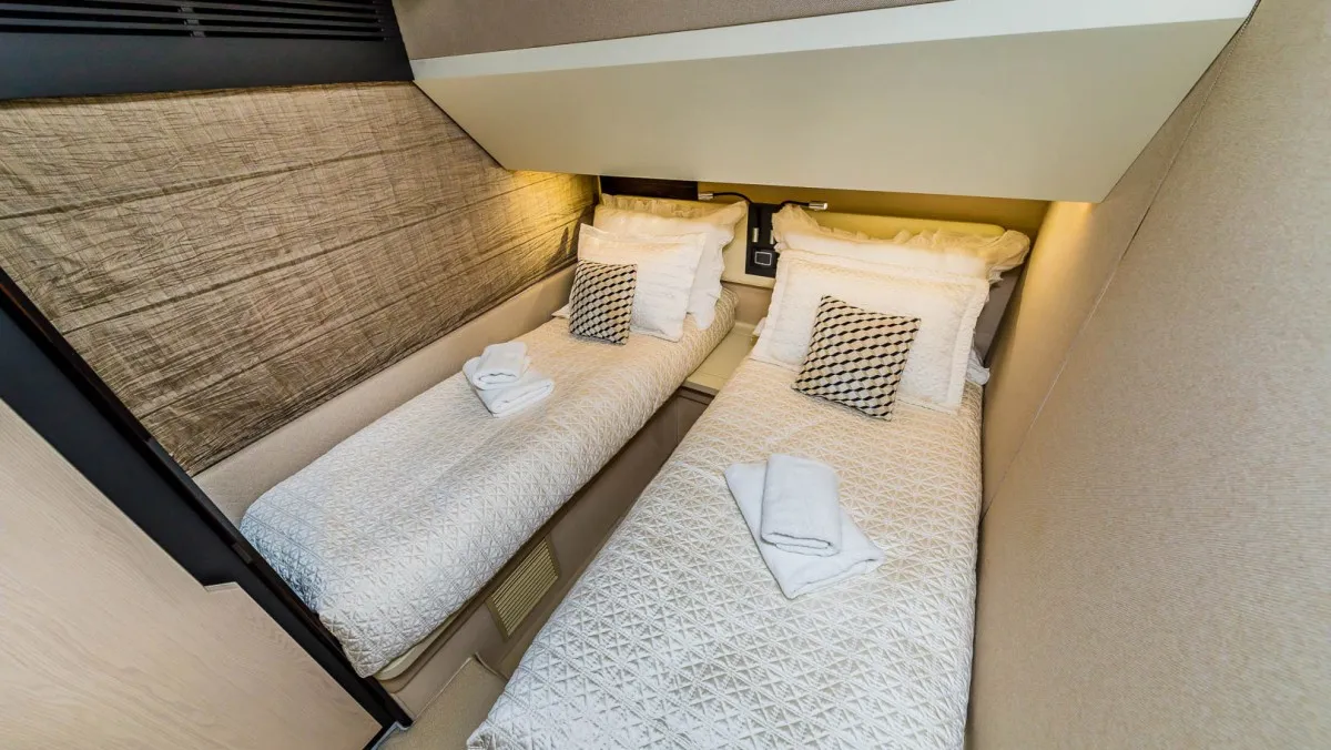 Cabin on My Karat II, a Azimut 66 yacht at Grad Kaštela, Croatia