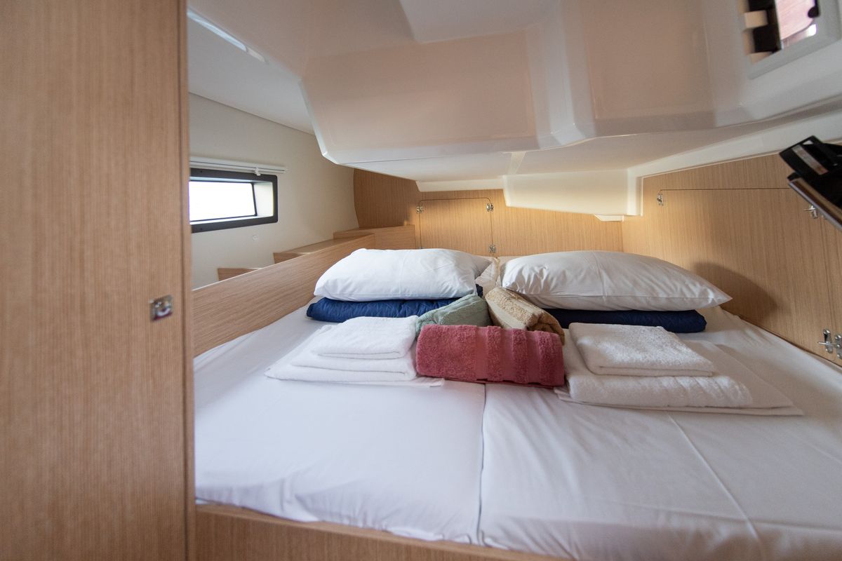 Cabin on Karpouzi, a Bavaria C42 sailboat at Preveza, Greece