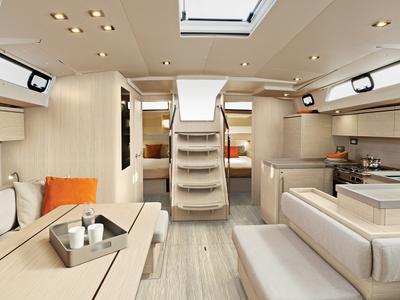 Salon of Mary-Anne, a Beneteau Oceanis 51.1 sailboat at es Jonquet, Spain