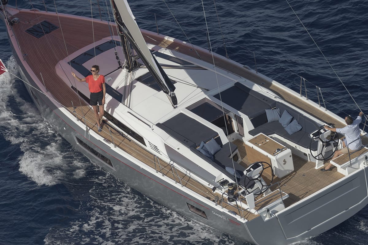 Exterior view of Mary-Anne, a Beneteau Oceanis 51.1 sailboat at es Jonquet, Spain