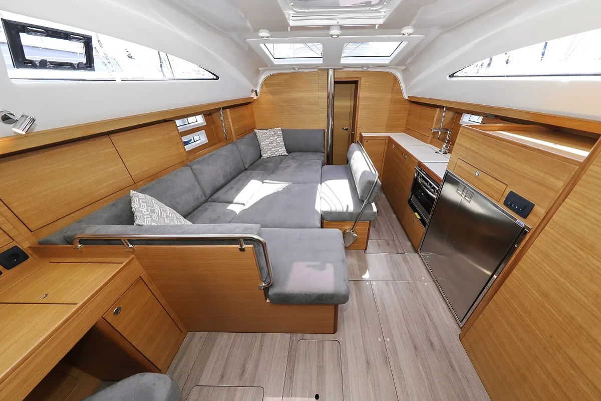 Salon of Jackpot, a Elan Impression 45.1 sailboat at Grad Biograd na Moru, Croatia