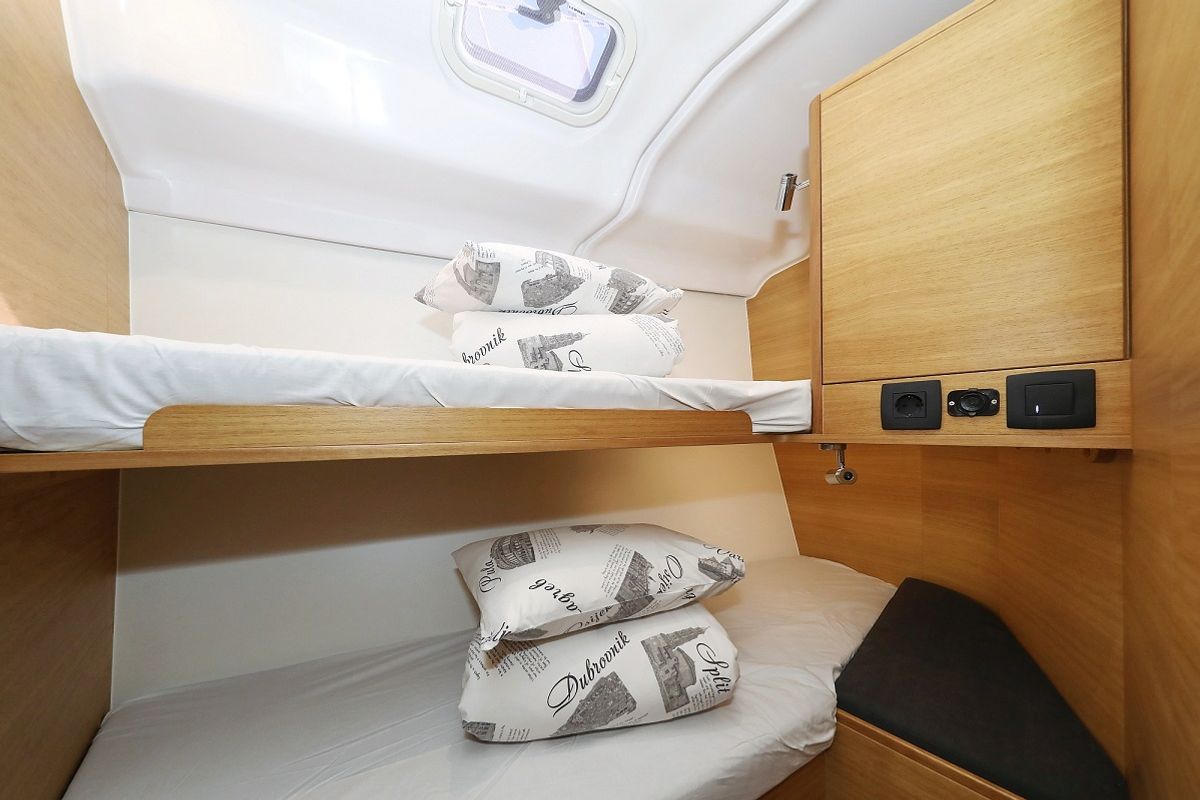 Cabin on Jackpot, a Elan Impression 45.1 sailboat at Grad Biograd na Moru, Croatia