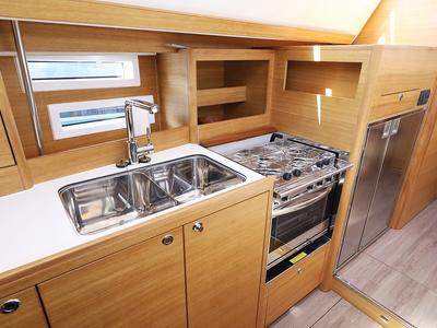Galley of Jackpot, a Elan Impression 45.1 sailboat at Grad Biograd na Moru, Croatia