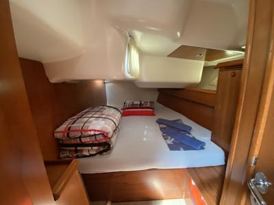 Cabin on Safina, a Jeanneau Sun Odyssey 45 sailboat at Fethiye, Turkey