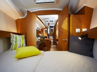 Cabin on Insula Solis, a Jeanneau Sun Odyssey 349 sailboat at Heiligenhafen, Germany
