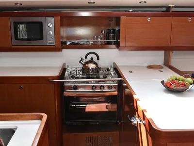 Galley of Angelina, a Beneteau Oceanis 54 sailboat at Volos Municipality, Greece
