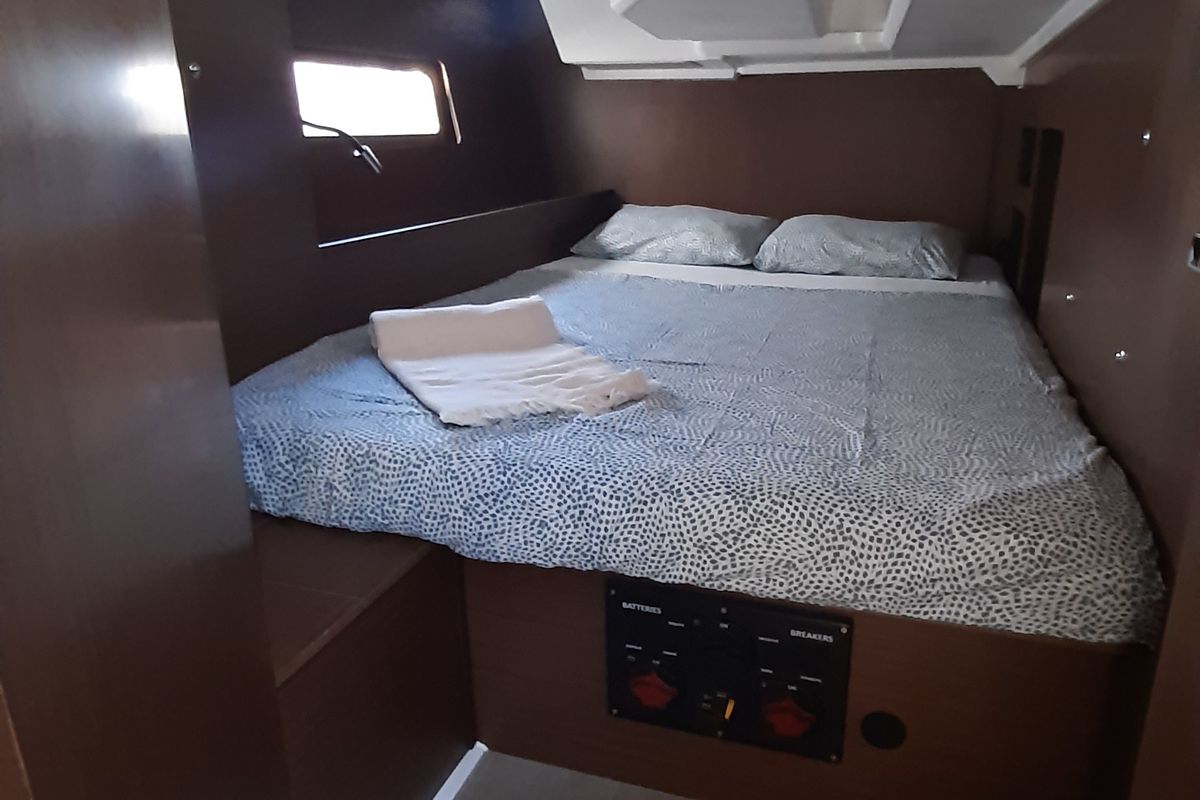 Cabin on Nauti Buoy, a Beneteau Oceanis 46.1 sailboat at Split, Croatia