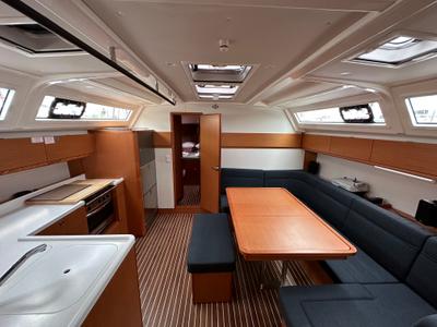 Salon of Meliti, a Bavaria Cruiser 46 Style sailboat at Athens, Greece