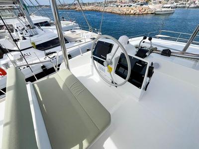 Cockpit of Queen Mary, a Bali 4.6 - 4 cab. OW catamaran at Hyères, France