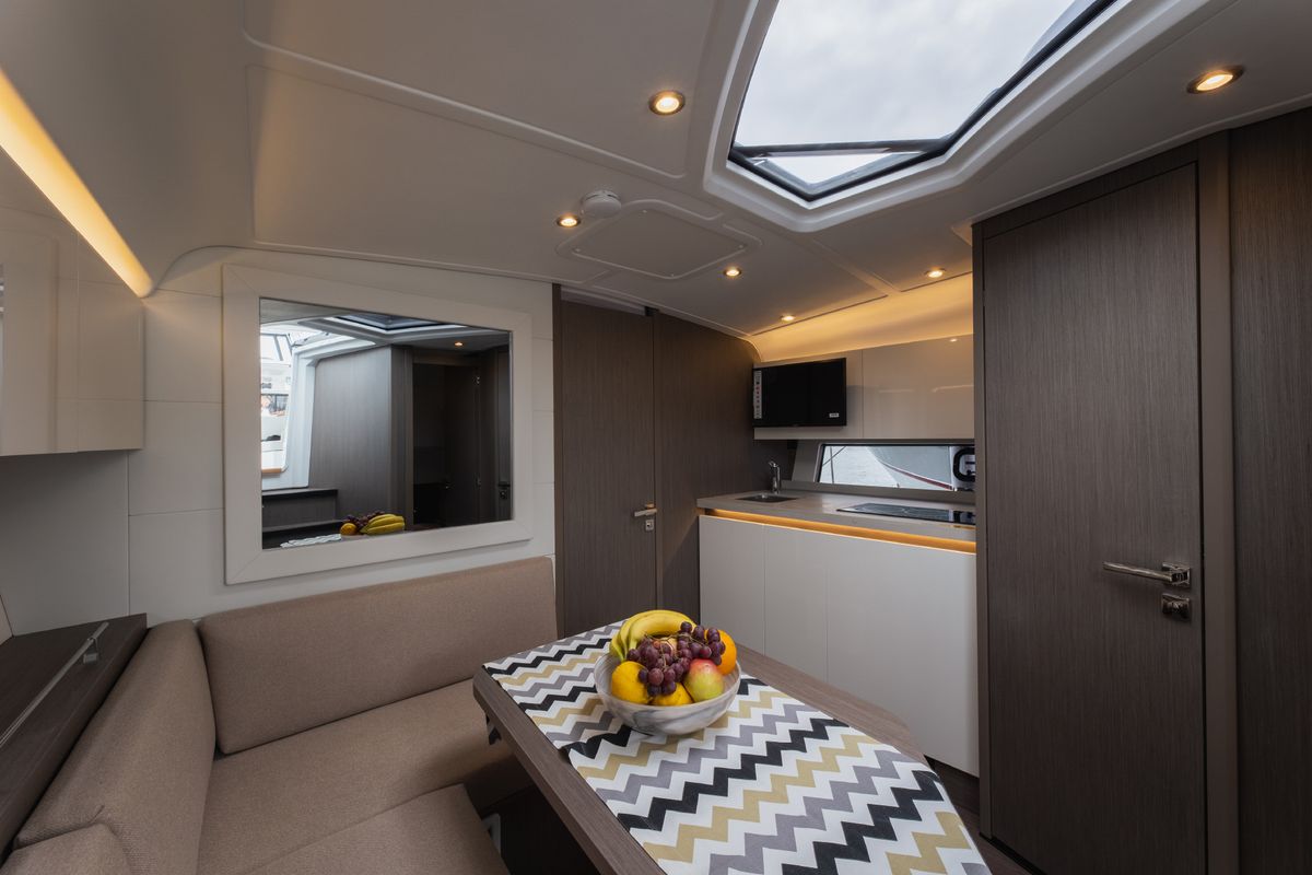 Galley of MIAMI VICE, a Beneteau Gran Turismo 41 yacht at Općina Rogoznica, Croatia