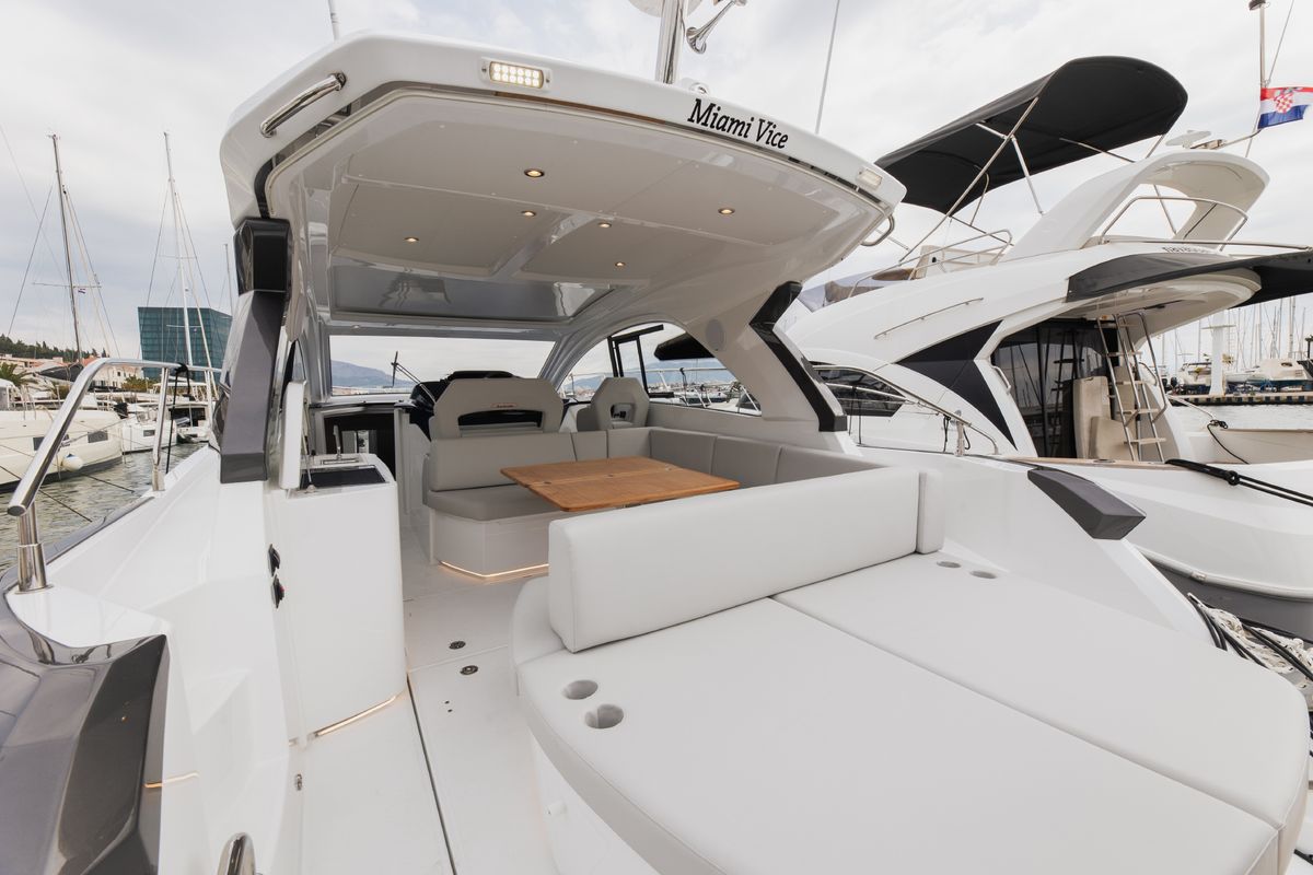 Deck of MIAMI VICE, a Beneteau Gran Turismo 41 yacht at Općina Rogoznica, Croatia