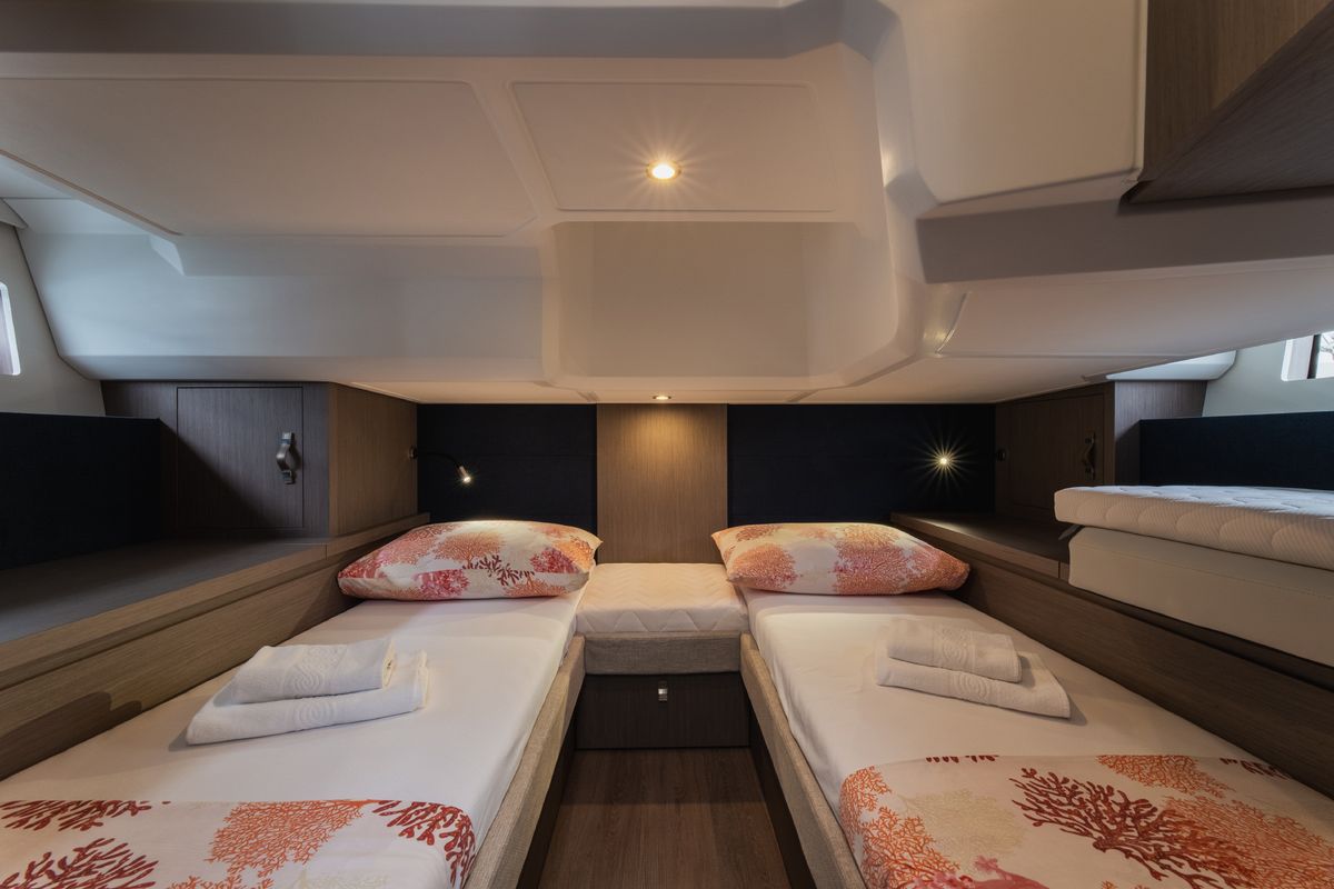Cabin on MIAMI VICE, a Beneteau Gran Turismo 41 yacht at Općina Rogoznica, Croatia