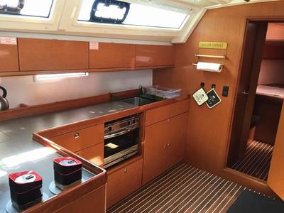 Galley of Renee, a Bavaria Cruiser 46 sailboat at Skiathos, Greece