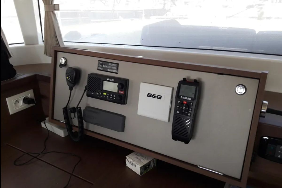 Solstice, a Lagoon 450 F catamaran at Athens, Greece