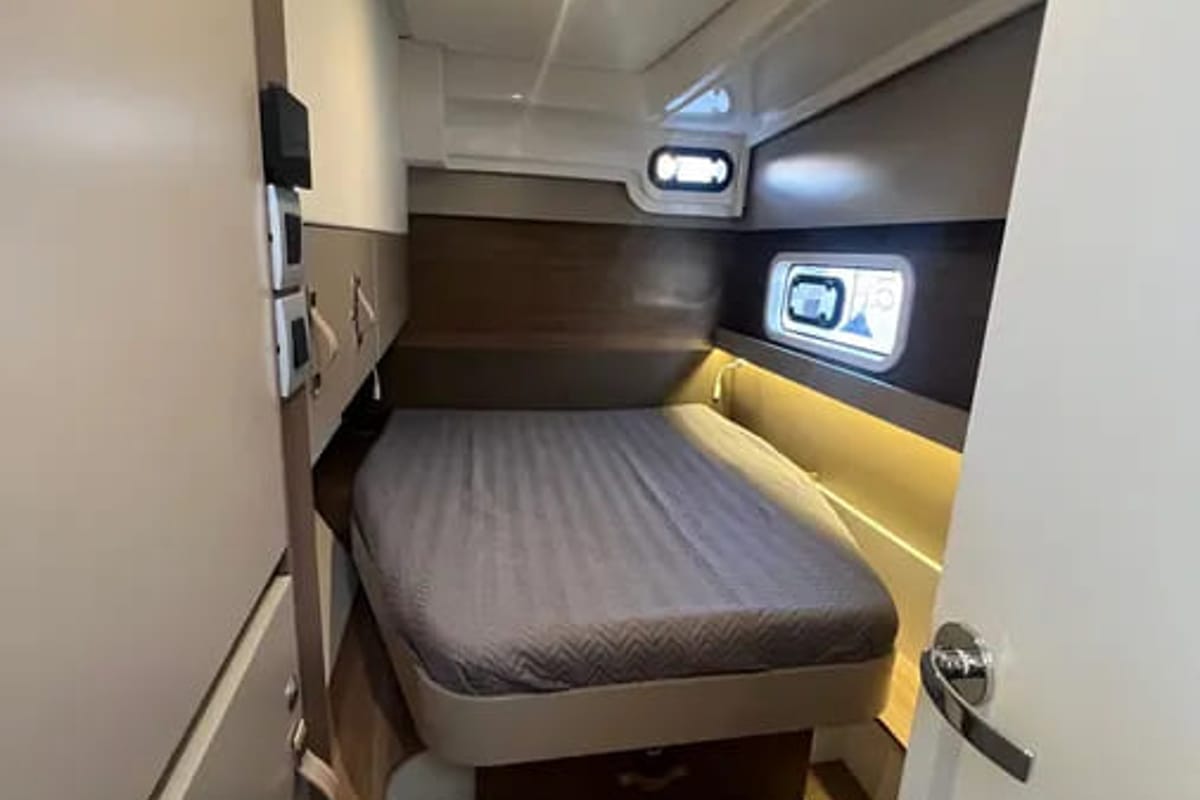 Cabin on Vichi, a Bali Catspace catamaran at Palermo, Italy