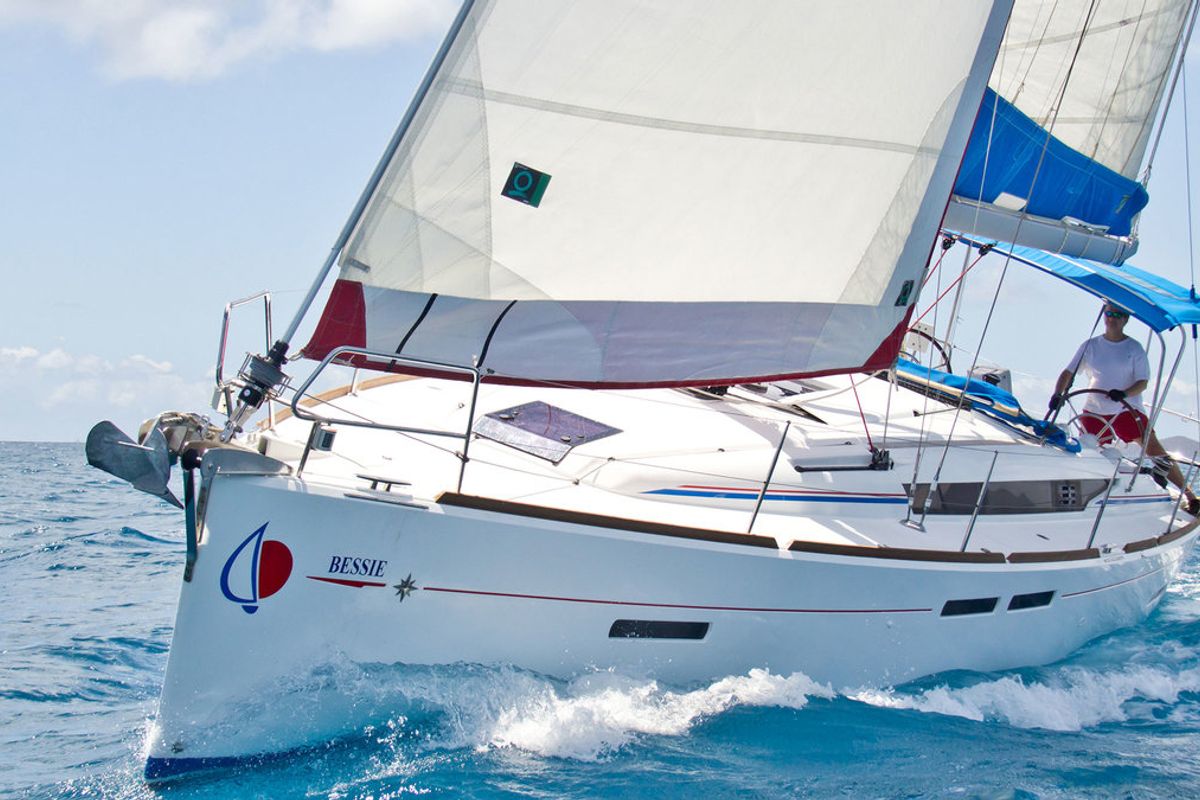 Exterior view of Sunsail 41 Classic, a Jeanneau Sun Odyssey 419 sailboat at Pa Khlok, Thailand
