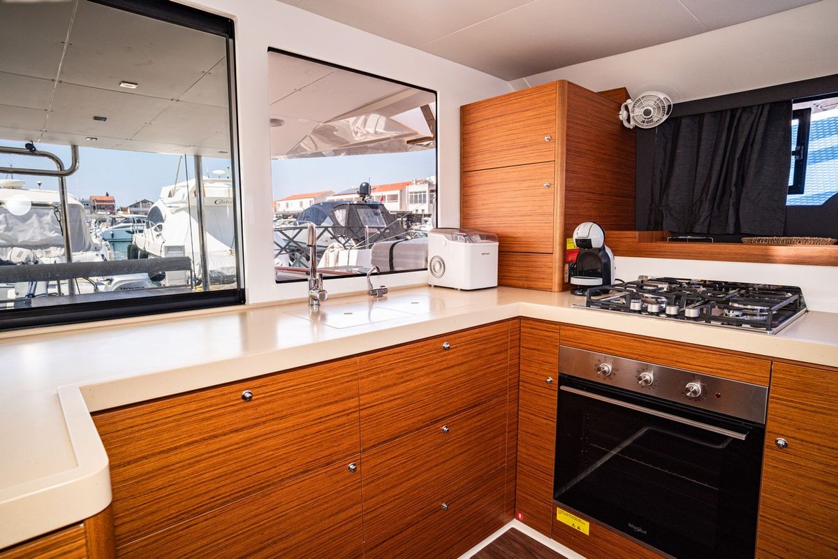 Galley of Freya, a Dufour 48 Catamaran catamaran at Pirovac, Croatia