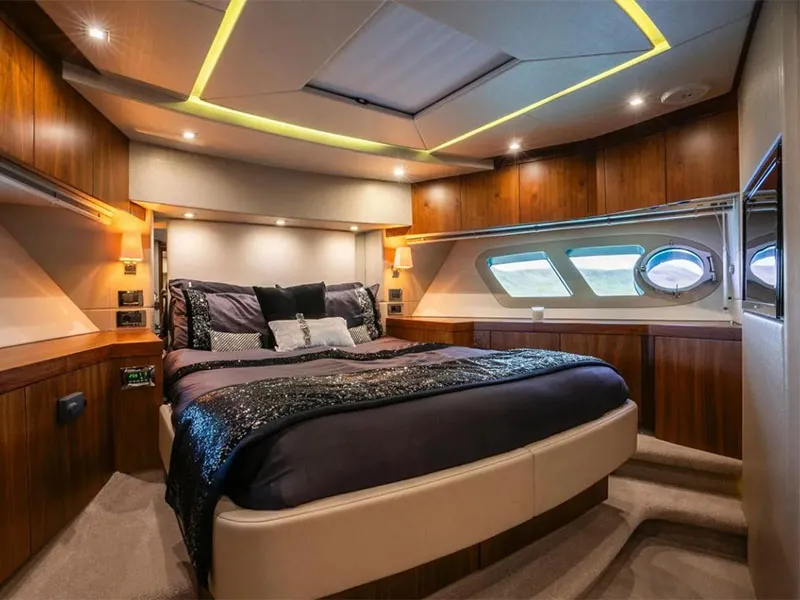 Cabin on Goldeneye, a Sunseeker International Sunseeker Manhattan 73 yacht at Grad Šibenik, Croatia