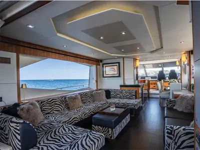 Salon of Goldeneye, a Sunseeker International Sunseeker Manhattan 73 yacht at Grad Šibenik, Croatia