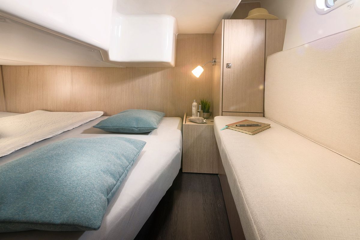 Cabin on Palma, a Bavaria S29+ motorboat at Grad Biograd na Moru, Croatia