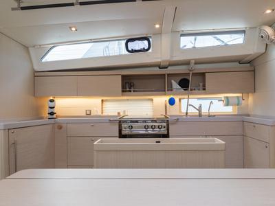 Galley of giugioma, a Beneteau Oceanis 46.1 sailboat at Palermo, Italy