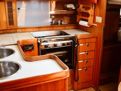 Galley of Ipsipili, a Elan 40 sailboat at Kavala, Greece