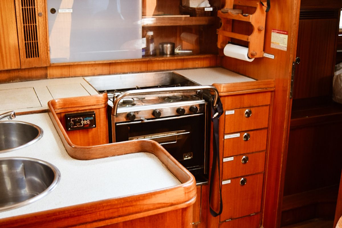 Galley of Ipsipili, a Elan 40 sailboat at Kavala, Greece