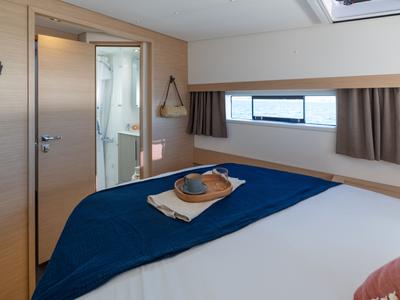 Cabin on Premium +, a Fountaine Pajot New 44 catamaran at Portimão, Portugal