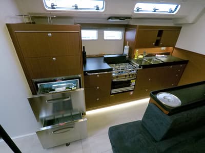 Galley of Anse, a Hanse Yachts Hanse 505 sailboat at Grad Šibenik, Croatia