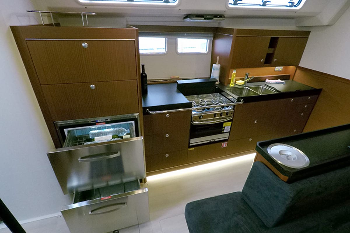 Galley of Anse, a Hanse Yachts Hanse 505 sailboat at Grad Šibenik, Croatia
