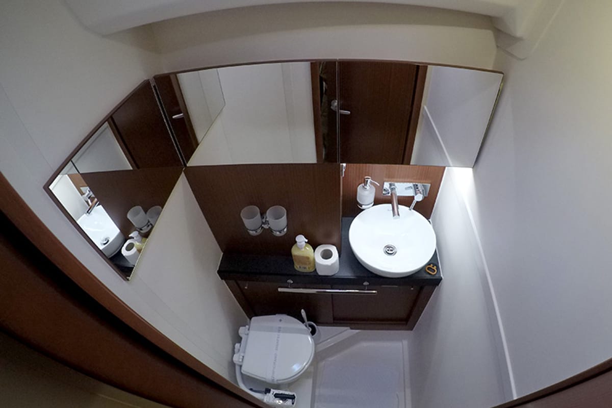 Cabin on Anse, a Hanse Yachts Hanse 505 sailboat at Grad Šibenik, Croatia