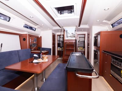 Salon of Anse, a Hanse Yachts Hanse 505 sailboat at Grad Šibenik, Croatia
