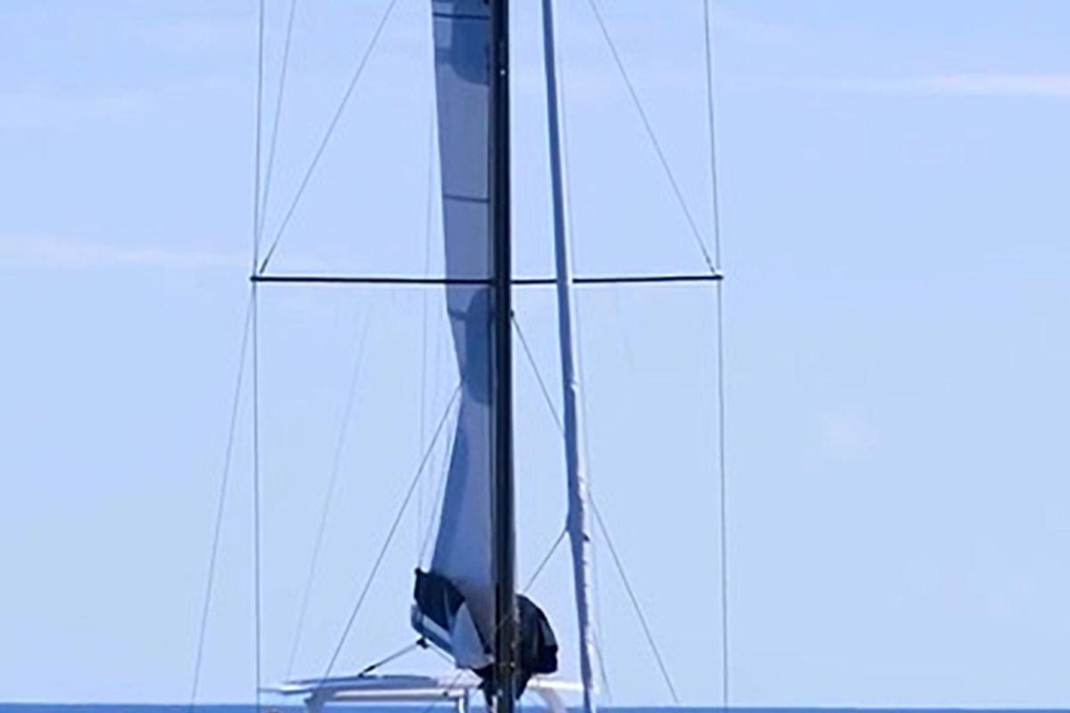 Exterior view of Violante, a Dufour 54 sailboat at Puntone di Scarlino, Italy